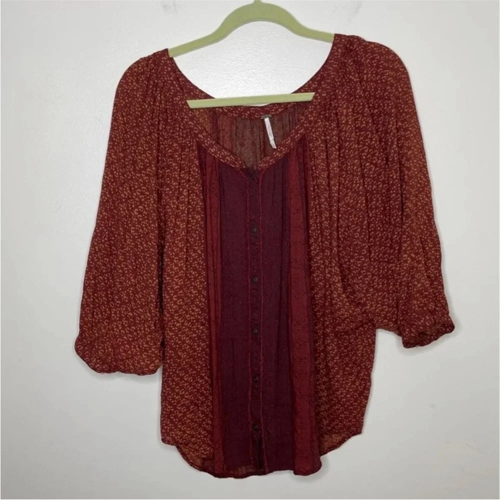 Free People Days of Romance Peasant Top Sz S